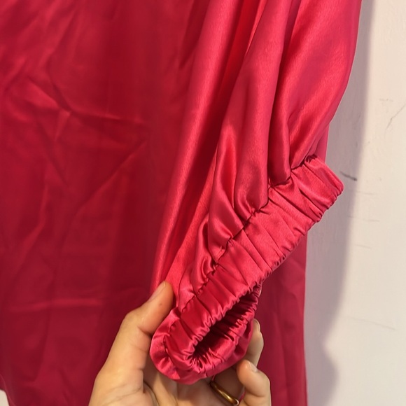 Red Satin Women's Top - Picture 7 of 8